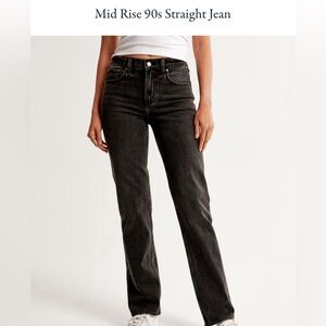 Abercrombie Mid Rise 90s Straight Jean